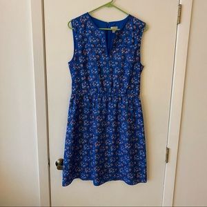 NWT- JCrew factory Blue Floral Dress - 10